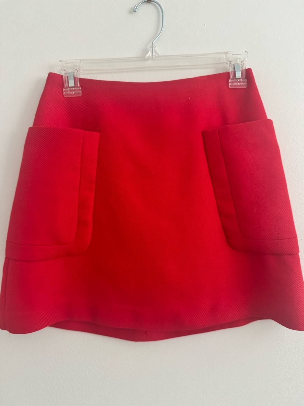 Express Red Pocket Front A-Line Skirt